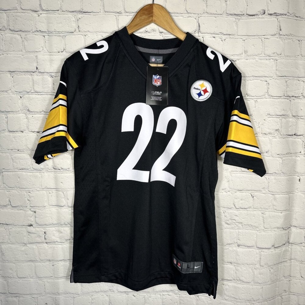 Pittsburgh Steelers NFL Nike‎ Kids Jersey #22 Harris Black Large Football NWT